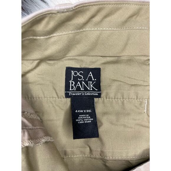 Jos. A. Bank khaki pleated front pants sz 44X30 - Picture 2 of 6